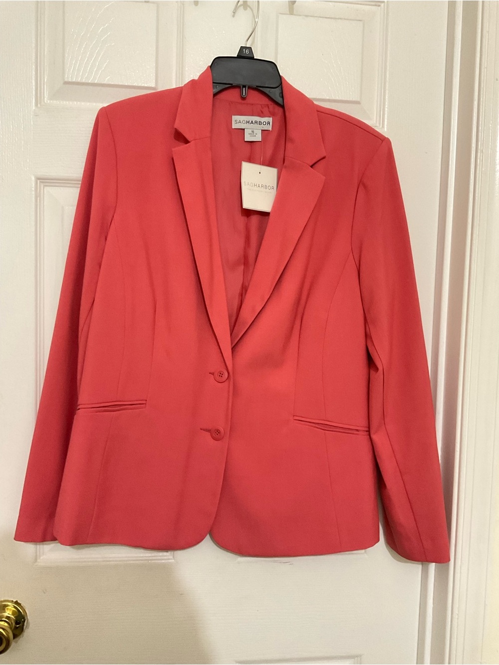 Sag Harbor Coral Pink Tailored Blazer